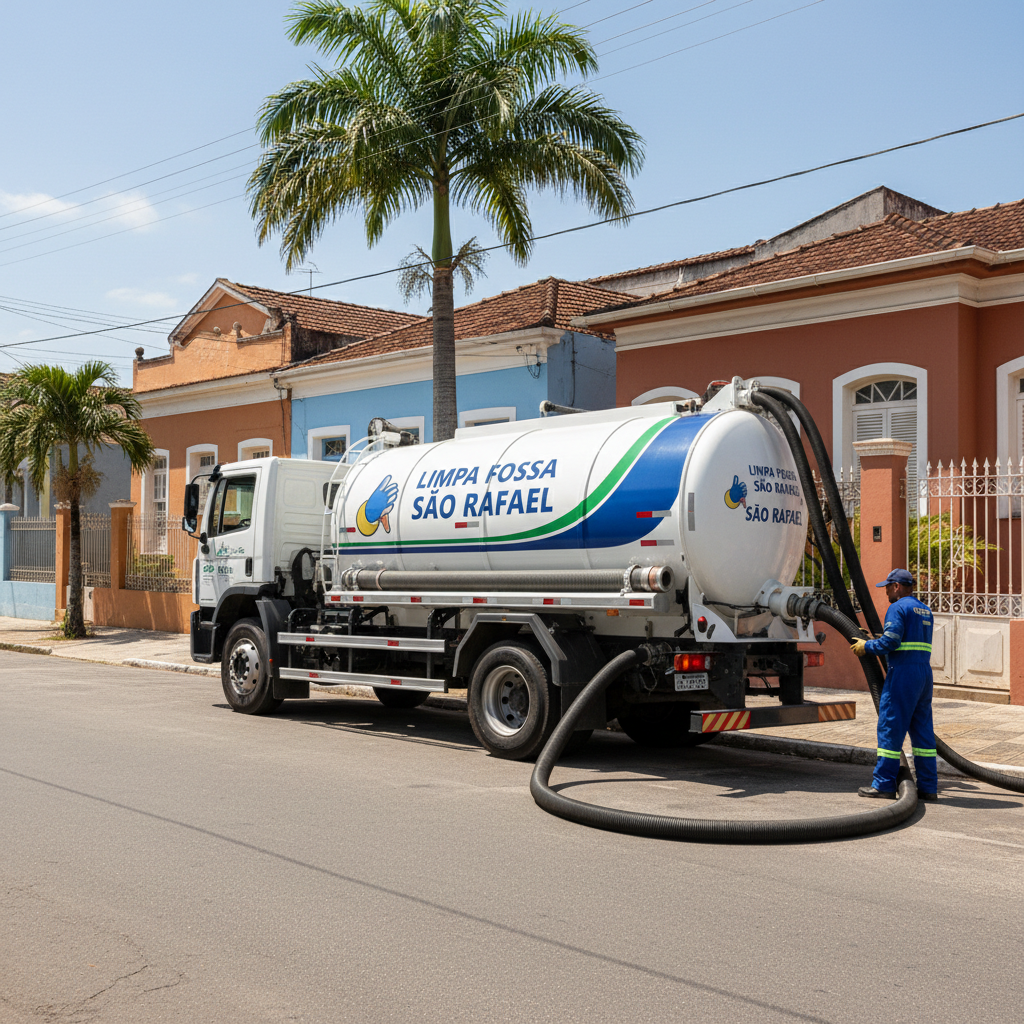 Limpeza de Fossa Séptica em Abolicao SP — caminhão e equipe da Limpa Fossa atendendo 24h
