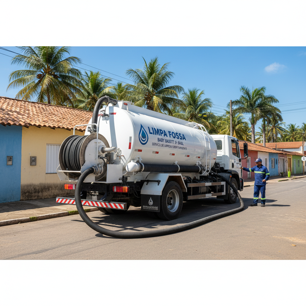 Limpa Fossa em Bady Bassitt SP — caminhão e equipe da Limpa Fossa atendendo 24h